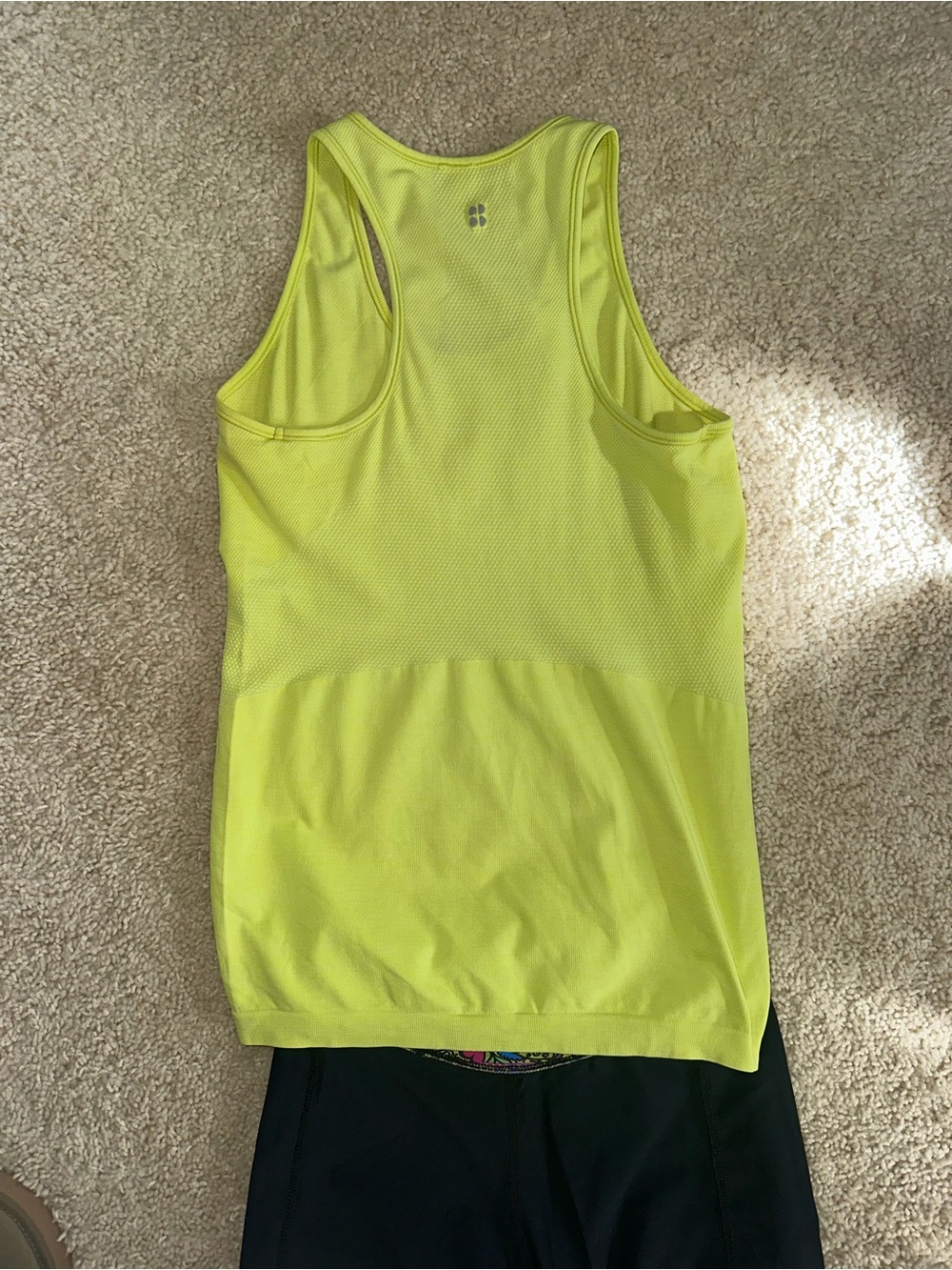 Sweaty Betty Neon Yellow Racerback Performance Tank